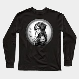 Gothic Witch Mystical Art - Victorian/Goth Long Sleeve T-Shirt